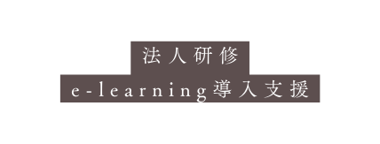 法人研修 e learning導入支援